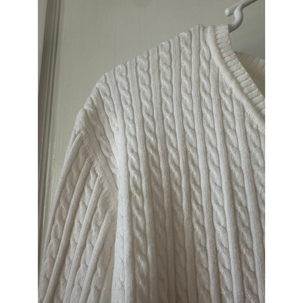 Chadwick’s women’s size x-large white v-neck sweater - Picture 4 of 9